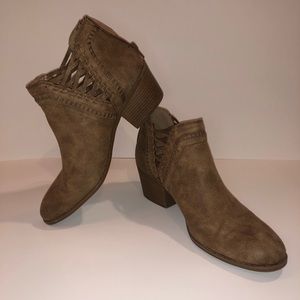 Women’s Fergalicious Bizzy Booties Brown Size 10